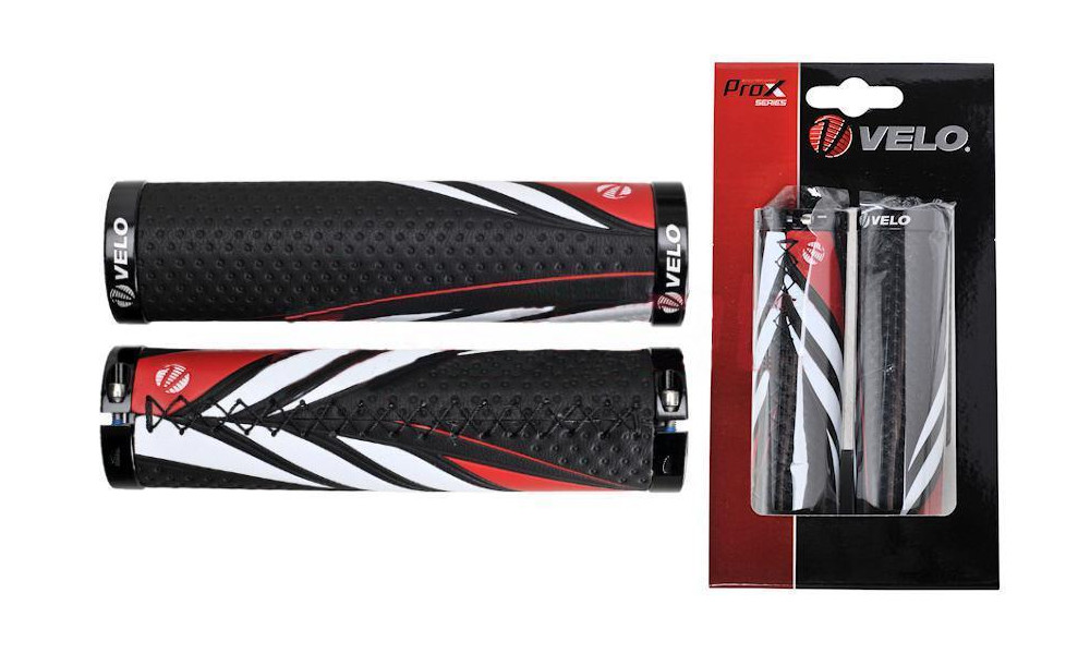 Kädensijat Velo ProX VLG-851AD3 130mm GEL Lock-on black-red 