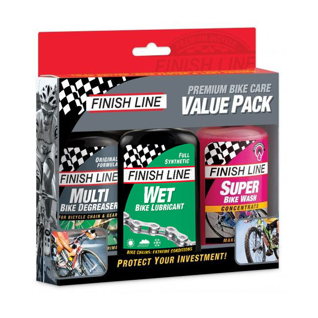 Ketjun hoitosarja Finish Line Value Pack Wet 3 kpl. x 120ml