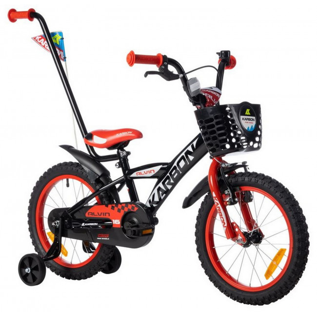 Polkupyörä Karbon Alvin 16 black-red