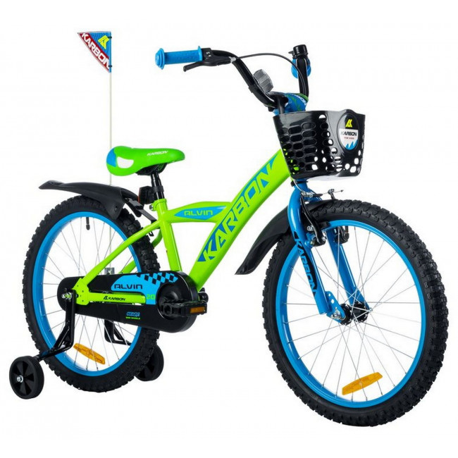 Polkupyörä Karbon Alvin 20 green-blue