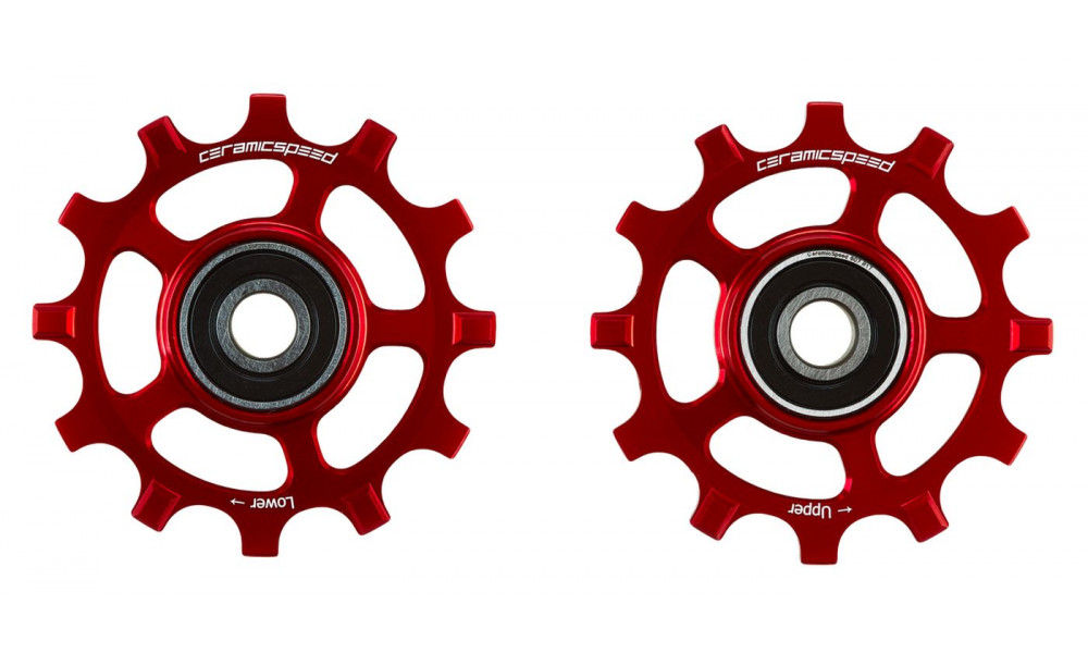 Takavaihtajan rissapyörät CeramicSpeed for SRAM 12s AXS Road Alloy 607 stainless steel red (107484) 