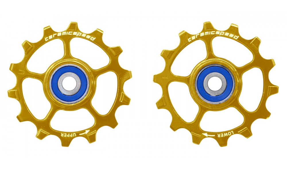 Takavaihtajan rissapyörät CeramicSpeed for SRAM Eagle & Eagle AXS 1-12 Alloy 626 stainless steel gold (103344) 