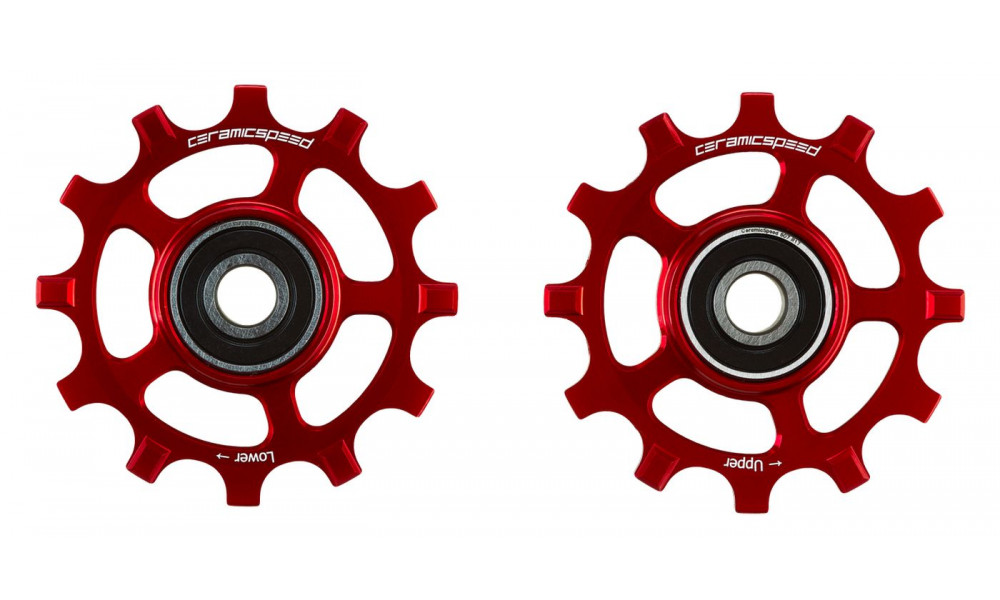 Takavaihtajan rissapyörät CeramicSpeed for Campagnolo 12s Alloy 607 stainless steel red (107519) 