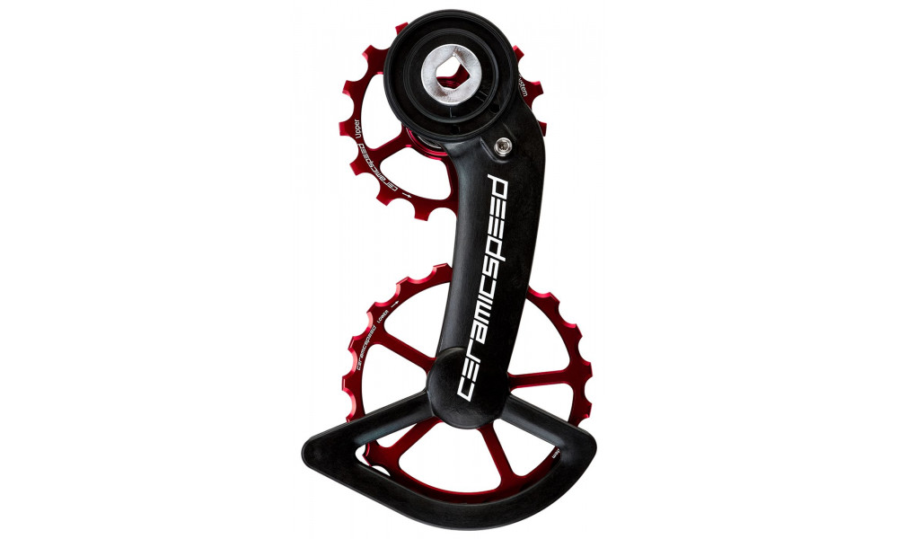 Takavaihtajan rissapyörät CeramicSpeed Oversized for SRAM Red/Force AXS Alloy 607 stainless steel red (107379) 