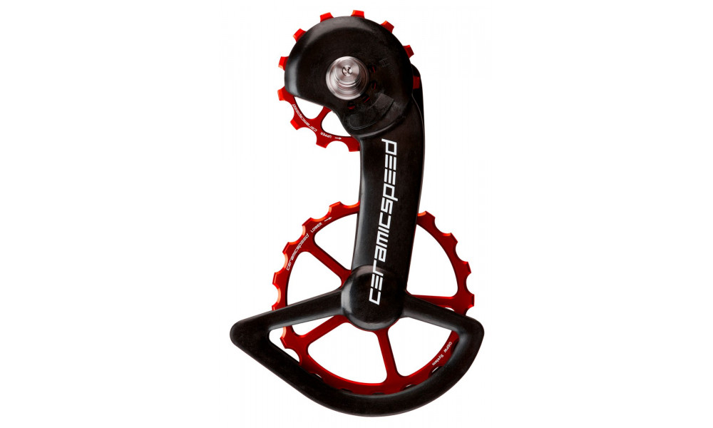 Takavaihtajan rissapyörät CeramicSpeed Oversized for Shimano 9100/R8000 Series Coated Alloy 607 red (106318) 