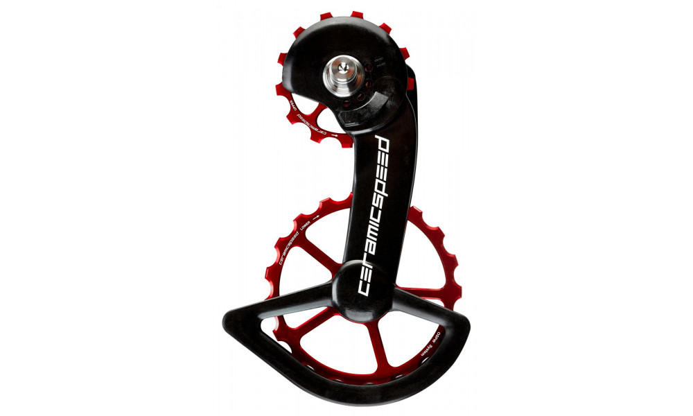 Takavaihtajan rissapyörät CeramicSpeed Oversized for Shimano 9250/8150 Series Coated Alloy 607 red (110499) 