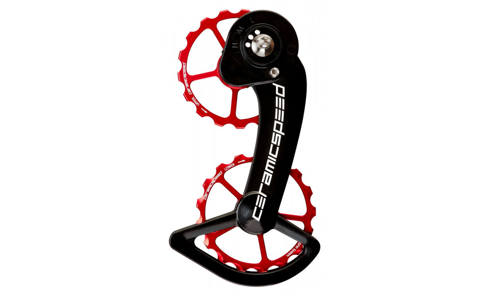 Takavaihtajan rissapyörät CeramicSpeed Oversized for SRAM 11s eTap Coated Alloy 607 red (101655) 