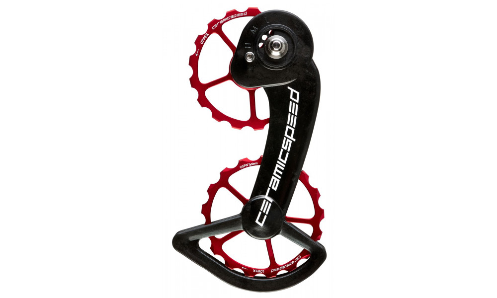 Takavaihtajan rissapyörät CeramicSpeed Oversized for SRAM 10+11s Mechanical Coated Alloy 607 red (101665) 