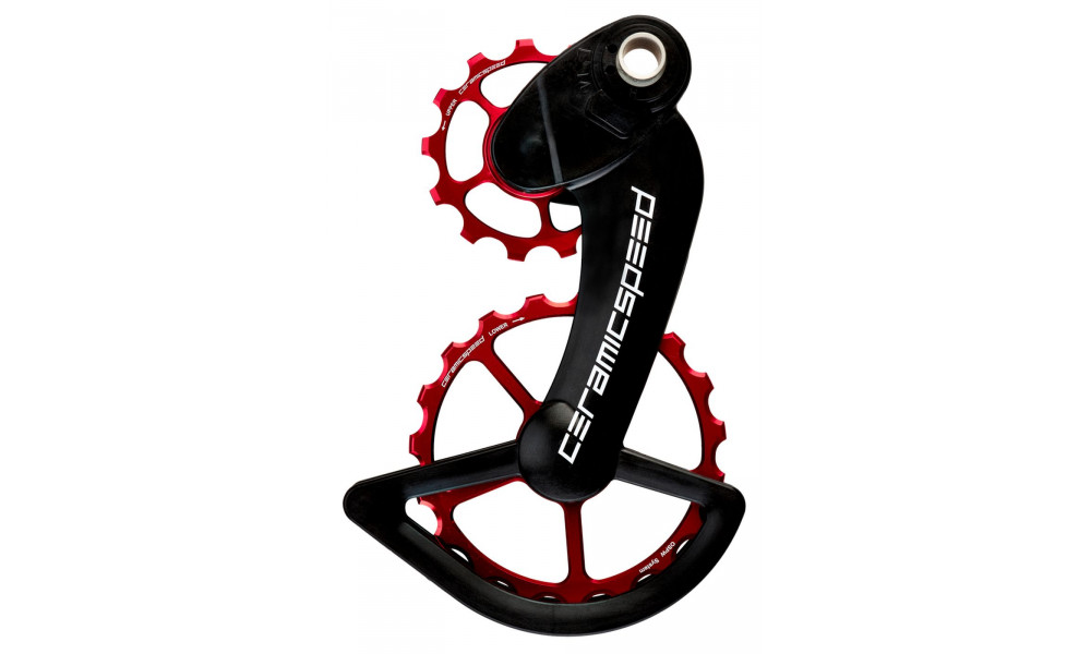 Takavaihtajan rissapyörät CeramicSpeed Oversized for Campagnolo 12s EPS Coated Alloy 607 red (107429) 