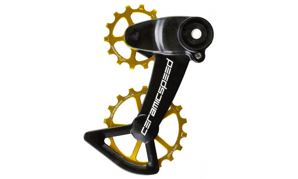 Takavaihtajan rissapyörät CeramicSpeed Oversized X for SRAM Eagle AXS Coated Alloy 607 gold (107005) 