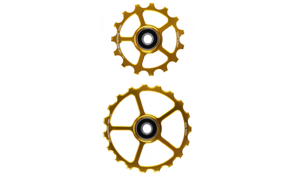 Takavaihtajan rissapyörät CeramicSpeed Oversized Alloy 607 stainless steel gold (110204) 