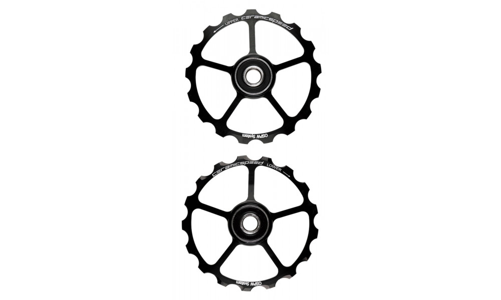 Takavaihtajan rissapyörät CeramicSpeed Oversized (spare) Coated Alloy 607 black (101671) 