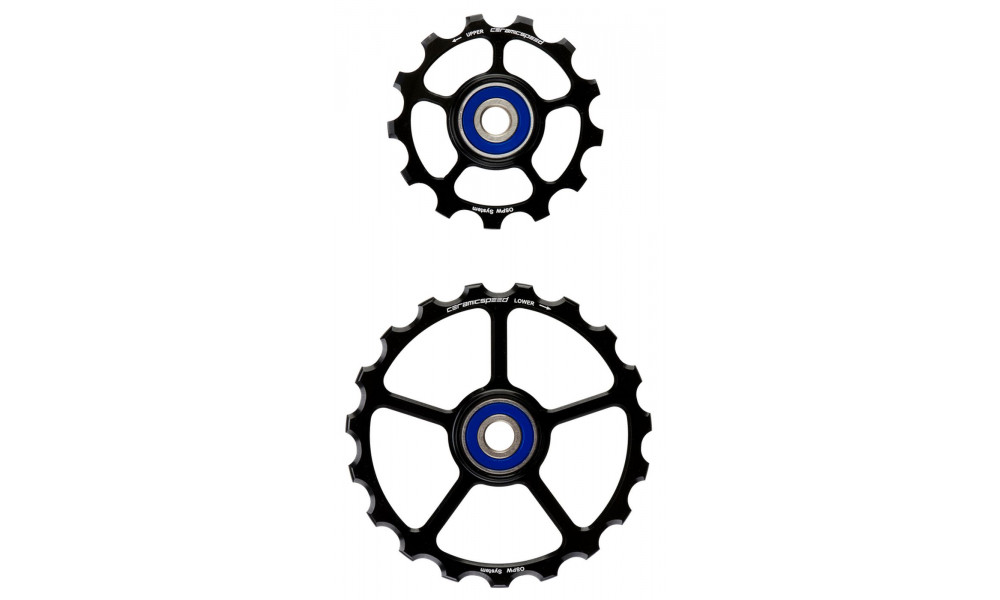 Takavaihtajan rissapyörät CeramicSpeed Oversized (spare) Coated Alloy 607 black (102428) 