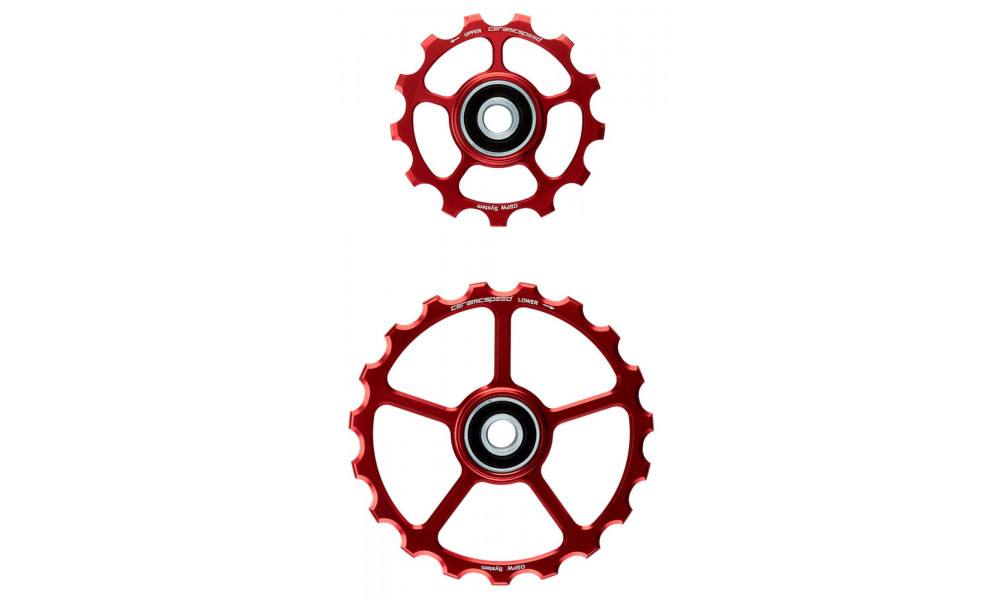 Takavaihtajan rissapyörät CeramicSpeed Oversized (spare) Coated Alloy 607 red (102429) 