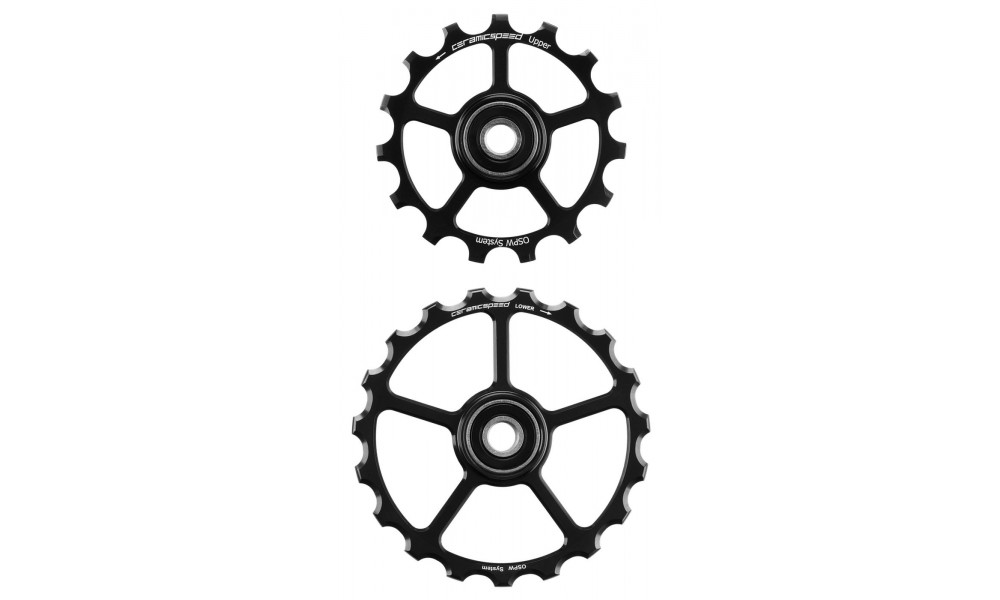 Takavaihtajan rissapyörät CeramicSpeed Oversized (spare) Coated Alloy 607 black (107848) 