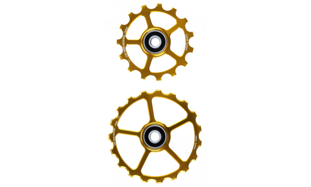 Takavaihtajan rissapyörät CeramicSpeed Oversized Alloy 607 Coated gold (110205) 