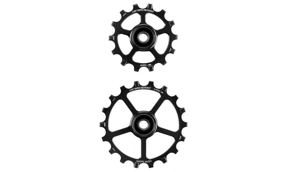 Takavaihtajan rissapyörät CeramicSpeed Oversized (spare) Coated Alloy 607 black (108298) 