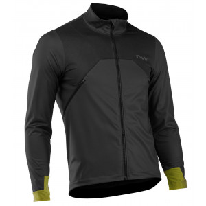 Pyöräilytakki Northwave Extreme 2 black-yellow fluo