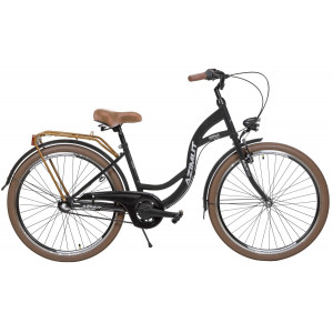 Polkupyörä AZIMUT Vintage 26" 3-speed 2024 black-cream matt