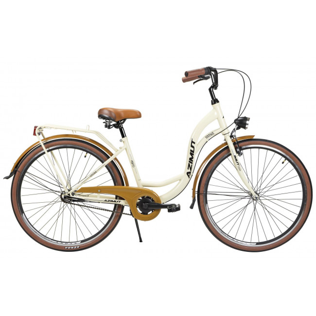 Polkupyörä AZIMUT Vintage 28" 3-speed 2024 cream-brown shiny