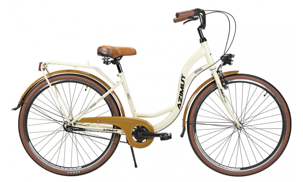 Polkupyörä AZIMUT Vintage 28" 3-speed 2024 cream-brown shiny 