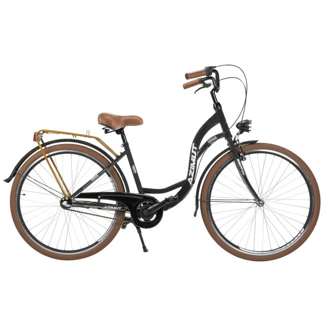 Polkupyörä AZIMUT Vintage 28" 3-speed 2024 black-cream matt