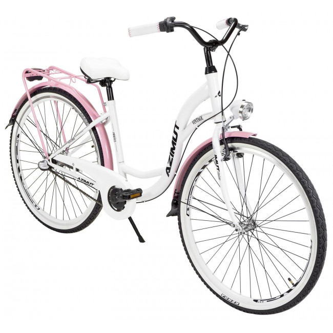 Polkupyörä AZIMUT Vintage 28" 3-speed 2023 white-pink shiny