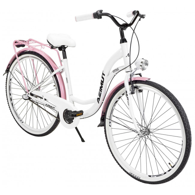 Polkupyörä AZIMUT Vintage 28" 3-speed 2024 white-pink shiny