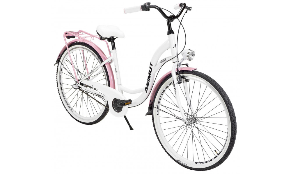 Polkupyörä AZIMUT Vintage 28" 3-speed 2024 white-pink shiny - 1