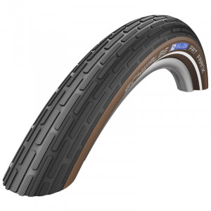Rengas 28" Schwalbe Fat Frank HS 375, Active Wired 50-622 Black/Coffee-Reflax