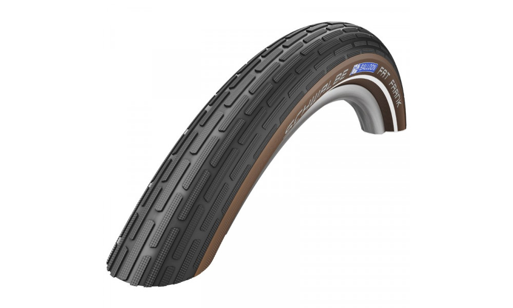 Rengas 28" Schwalbe Fat Frank HS 375, Active Wired 50-622 Black/Coffee-Reflax 