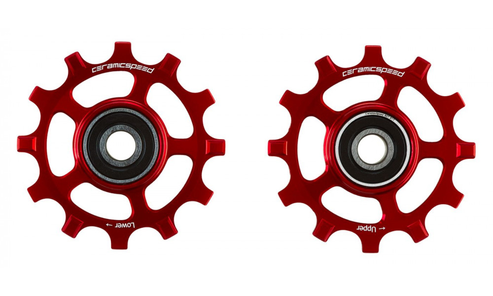 Takavaihtajan rissapyörät CeramicSpeed for Shimano 11s 12-tooth NW 9100/8000/RX800/GRX Coated Alloy 607 red (108566) 