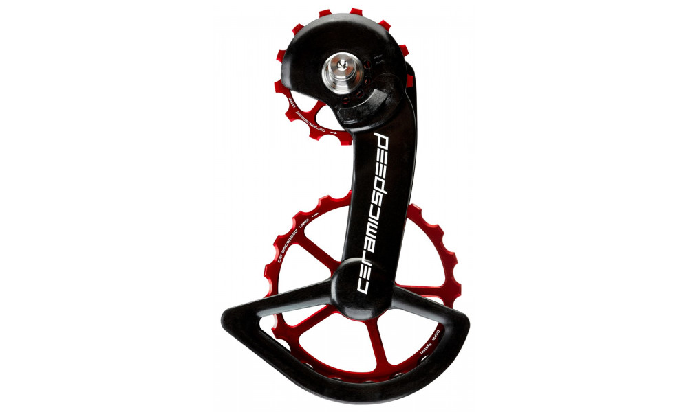 Takavaihtajan rissapyörät CeramicSpeed Oversized for Shimano 9250/8150 Series Alloy 607 stainless steel red (110498) 