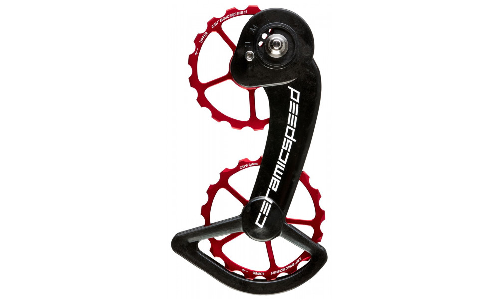 Takavaihtajan rissapyörät CeramicSpeed Oversized for SRAM 10+11s Mechanical Alloy 607 stainless steel red (101663) 