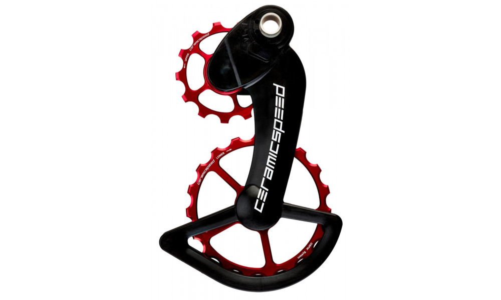 Takavaihtajan rissapyörät CeramicSpeed Oversized for Campagnolo 11s Mechanical/EPS Alloy 607 stainless steel red (104061) 