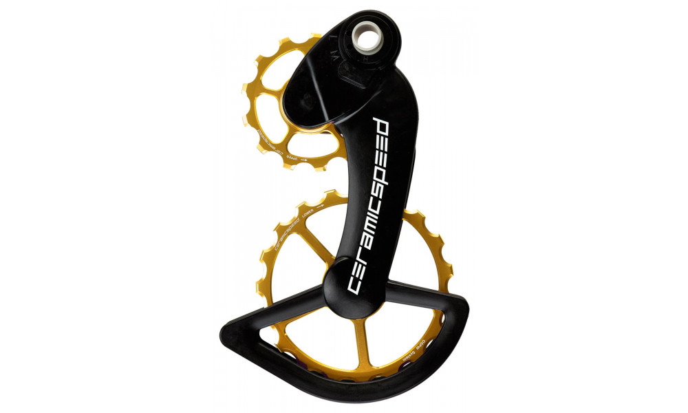 Takavaihtajan rissapyörät CeramicSpeed Oversized for Campagnolo 11s Mechanical/EPS Alloy 607 stainless steel gold (106207) 