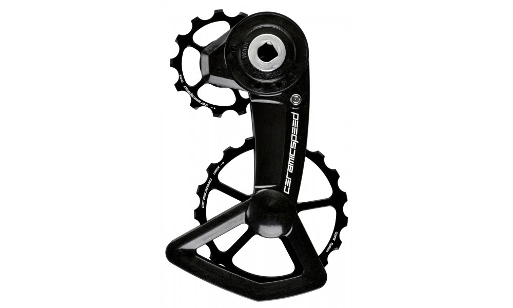 Takavaihtajan rissapyörät CeramicSpeed Oversized X for SRAM Red/Force/Rival AXS XPLR Ctd Alloy 607 Coated black (111347) 