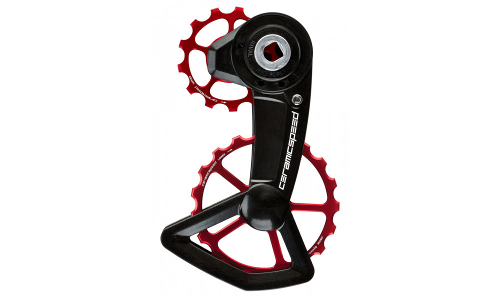 Takavaihtajan rissapyörät CeramicSpeed Oversized X for SRAM Red/Force/Rival AXS XPLR Ctd Alloy 607 Coated red (111348) 