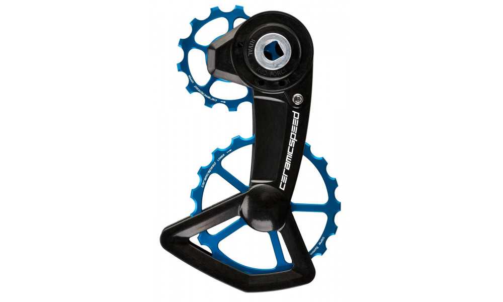 Takavaihtajan rissapyörät CeramicSpeed Oversized X for SRAM Red/Force/Rival AXS XPLR Ctd Alloy 607 Coated blue (111350) 