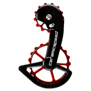 Takavaihtajan rissapyörät CeramicSpeed Oversized X for Shimano GRX810/815/Ultegra RX800/805 Coated Alloy 607 red (108532)