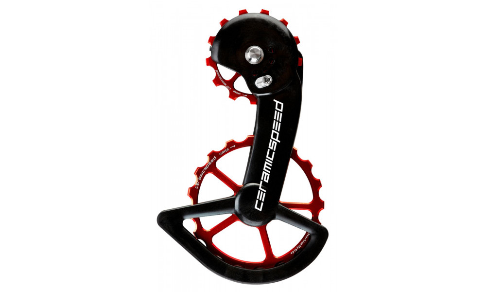 Takavaihtajan rissapyörät CeramicSpeed Oversized X for Shimano GRX810/815/Ultegra RX800/805 Coated Alloy 607 red (108532) 