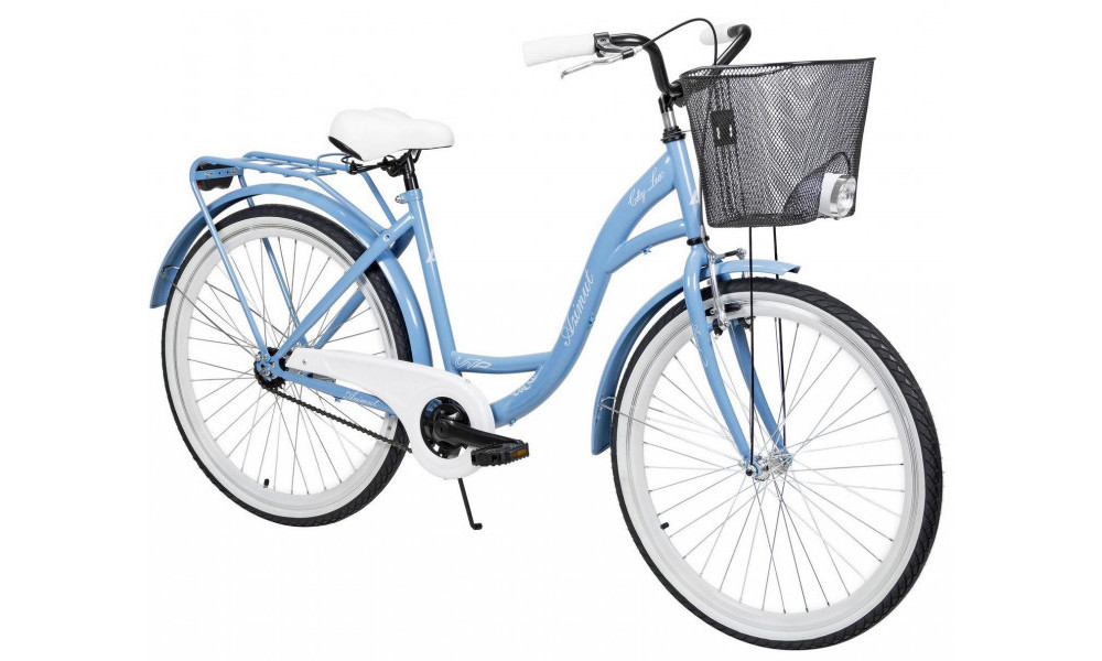 Polkupyörä AZIMUT City Lux 26" 2025 with basket light blue-white - 7