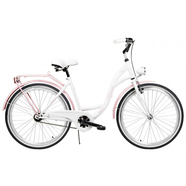 Polkupyörä AZIMUT City Lux 26" 2023 white-pink
