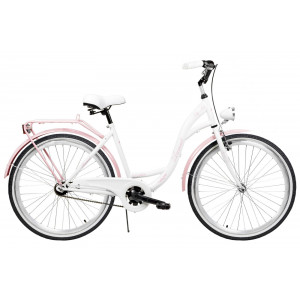 Polkupyörä AZIMUT City Lux 26" 2023 white-pink