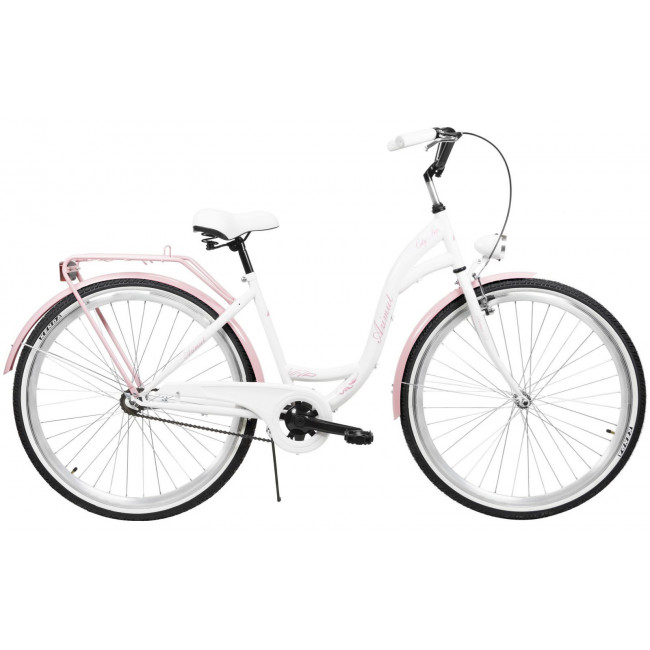 Polkupyörä AZIMUT City Lux 28" 2025 white-pink