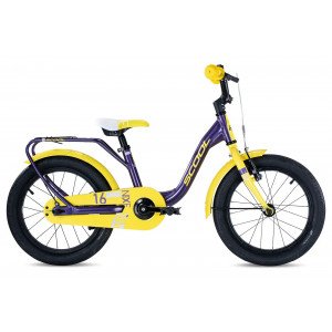 Polkupyörä S'COOL niXe 16" 1-speed coaster-brake Aluminium purple-yellow