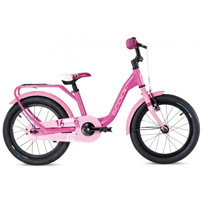 Polkupyörä S'COOL niXe 16" 1-speed coaster-brake Aluminium pink-baby pink