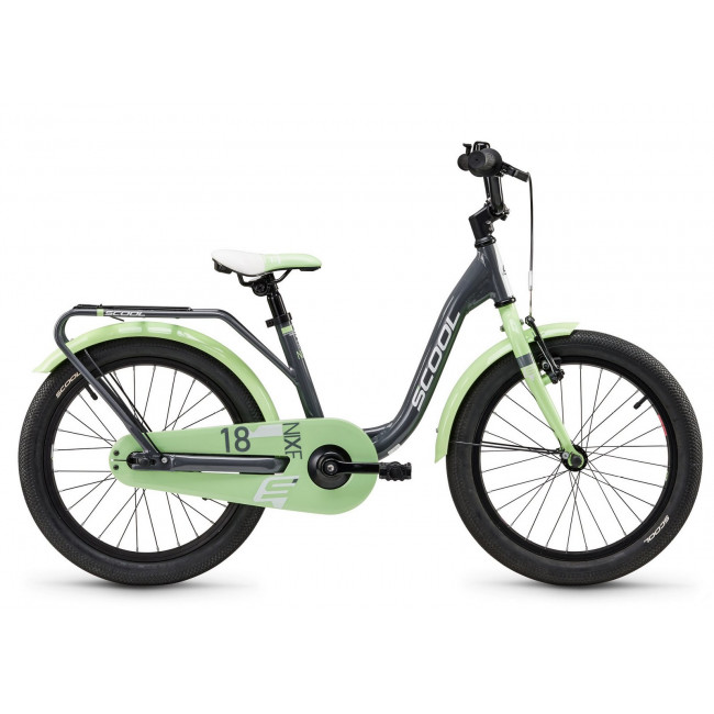 Polkupyörä S'COOL niXe 18" 1-speed coaster-brake Aluminium dark grey-pastel green