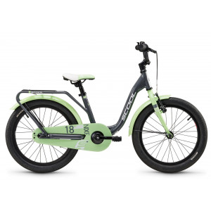 Polkupyörä S'COOL niXe 18" 1-speed coaster-brake Aluminium dark grey-pastel green
