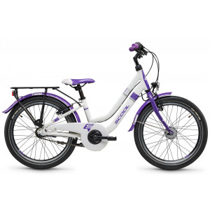 Polkupyörä S'COOL chiX twin 20" 3-speed Aluminium white-purple